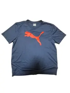 PUMA ネイビー Tシャツ オレンジロゴ