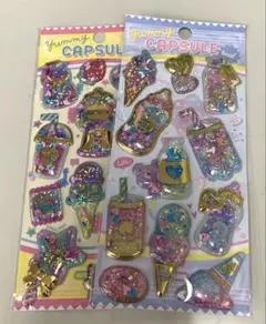 ♡シャカシャカシール　ぷっくり　グリッター入　2枚セット