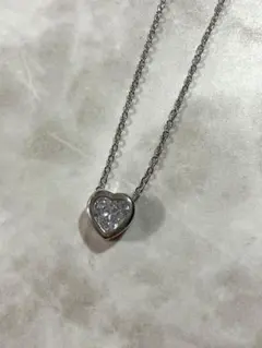 ハート 1粒 シルバー チェーン ネックレス レディース プレゼント