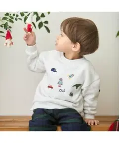 petit main プティマイン　刺繍TOY トレーナー　90cm 男の子 車