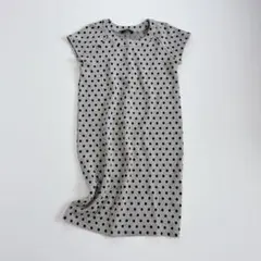 美品✨MAX MARA ワンピース　ドット　ニット　半袖　グレー　Mのサムネイル
