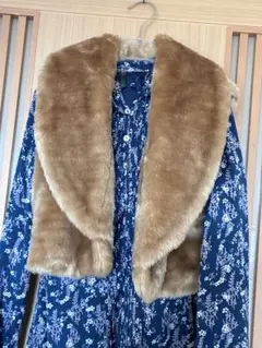 女児 フェイクファー ベスト ジャケット