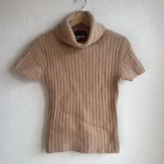 【美品】 GHOST OF HARLEM タートルネック 半袖 アンゴラ ニット