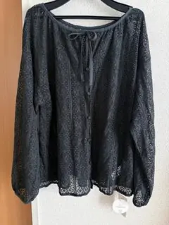 新品　前後2way レースブラウス サマンサモスモス　ブルー　sm2 チャコールのサムネイル