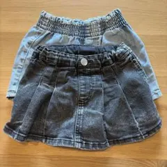 80-90デニムショートパンツ2枚セット ★H&M petit main★