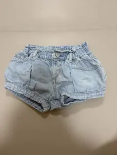 baby gapライトブルー デニムショートパンツ3-6m