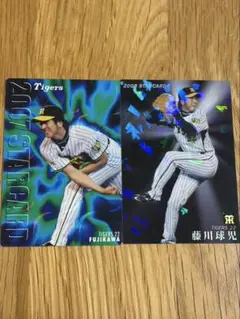 藤川球児 カルビープロ野球チップスカード 金箔サイン 阪神タイガース