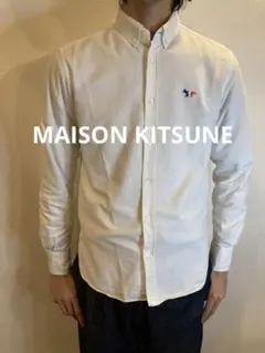 MAISON KITSUNÉ ストライプシャツ 青×ピンク 38 春カラー 美品 - メルカリ