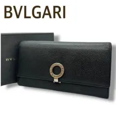 BVLGARI サークルロゴ ブラック レザー 折り財布 8670 - メルカリ