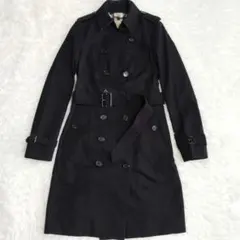 極美品 バーバリー サンドリンガム トレンチコート 黒 36 現行