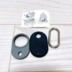 1点限り✨AirTagケース グレー 紛失防止 カラビナ カギ ペット 子供のサムネイル