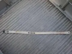 wjk ホワイトレザースタッズベルト M