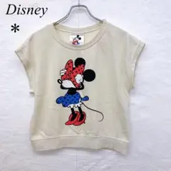 e5062 ディズニー ミニー ノースリーブTシャツ アイボリー レディース