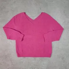 【美品】Apuweiser-riche ピンク Vネック ニット M