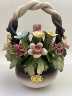 CAPODIMONTE焼き　陶器花束 証明書付き CAPODIMONTE焼き 陶器花束 証明書付き