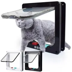 ★Mサイズ★ ペットドア 猫 小型犬 キャットドア 出入り口 黒 他カラー有