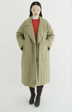 【新品】CLANE COLOR DOWN CHESTER COAT カーキ　0