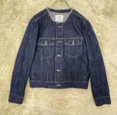 美品 コーエン coen ノーカラーデニムジャケット M ゆったり