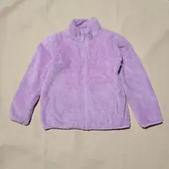 ユニクロファーリーフリースジャケット ラベンダー パープル 紫サイズ140センチ