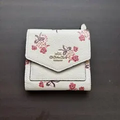 COACH 花柄 三つ折り財布