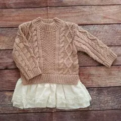 卑*呼様 petit main ケーブルニット セット S　80～90