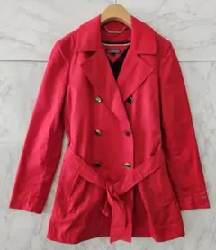 【美品】TOMMY HILFIGER　トミーヒルフィガー　コート　サイズS　赤