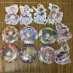 柿*P様 東方project BIGホログラム缶バッジ　ステッカー　12個まとめ