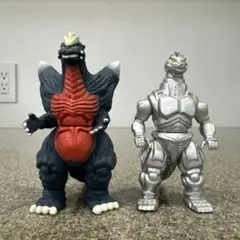 当時物 バンダイ 1994年 食玩 ゴジラvsスペースゴジラミニフィギュア 2体
