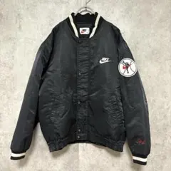 NIKE ナイキ 刺繍ワッペン 中綿ジャケット 90s ブラック