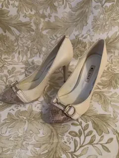 ダイアナ パンプス 白 ホワイト 革 ハイヒール 24cm 日本製