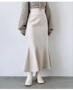 Heather ヘザー ladyマーメイドスカート2 ホワイト　春服