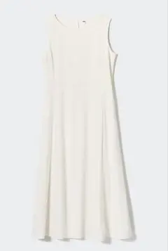 ユニクロ ウルトラストレッチエアリズムワンピース　オフホワイト L