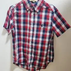 RALPH LAUREN 半袖チェックシャツ 赤・青・白