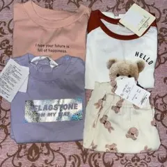 新品　まとめ売り　ベビー　女子　Tシャツ　パンツ　90・95cm 4点セットのサムネイル