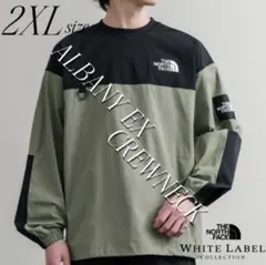 ノースフェイス 2XL アルバニーEXクルーネック ライトカーキ 韓国限定