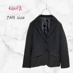 KanFA テーラードジャケット 7AR ブラック レディース 古着