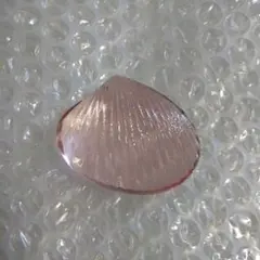 ガラス細工　貝殻　ピンク　工芸品　ガラス　昭和レトロ