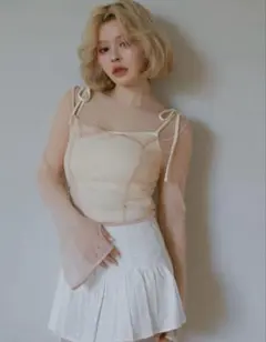 Roy Tulle Set Tops Pink ANDMARY - メルカリ