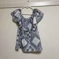 フリル付き半袖シャツ Mサイズ