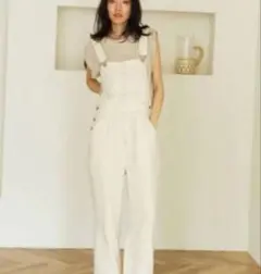 【新品】SeaRoomlynn ステッチ サロペット オーバーオール ホワイト