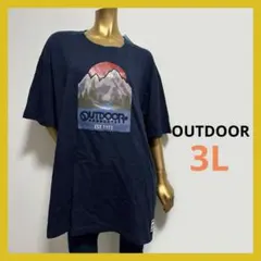 【5199】OUTDOOR Tシャツ 3L ネイビー コットン100%のサムネイル