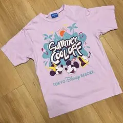 ディズニー ミセスグリーンアップル TシャツMサイズ パープル ピンク