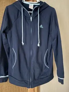 adidas ネイビー フルジップパーカーレディースＬ