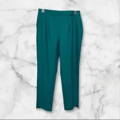 ウエストゴム テーパードパンツ Lサイズ相当 グリーン 新品タグ付き