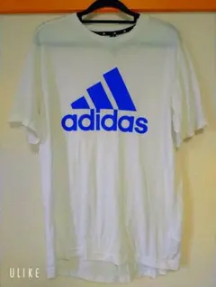 adidas アディダス ロゴTシャツ 白 Lサイズ