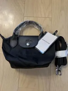 ロンシャン　ル　プリアージュ　エナジー　XSショルダーバッグ　ブラック