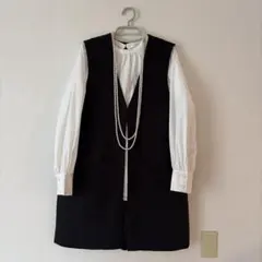 大きいサイズLL極美品ロングジレ入園式入学式ブラックフォーマルセレモニー結婚式