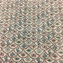 ミナペルホネン×リバティ　フォレストウェーブ柄の生地　30×30cm ブルー系