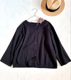 タグ付☆sisam シサム工房 ヘンプ コットン 刺繍 ブラウス ブラックのサムネイル