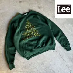 古着 90s オーバーサイズ スウェット LEE 2X USA製クリスマスツリー